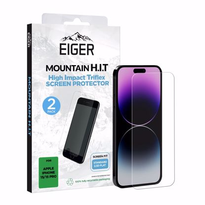 Picture of Eiger Eiger Mountain IMPACT Screen Protector for 2 Pack iPhone 16/15/15 Pro